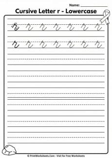 Cursive Letter R Worksheet Free Printable | PrintWorksheets