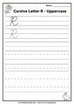 Free Cursive Letter R Worksheet – Uppercase & Lowercase Practice - Worksheet Image