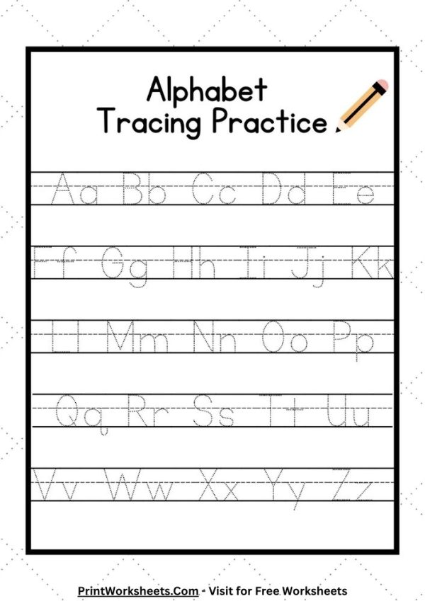 Cursive Writing Worksheets PDF Free Printable A to Z