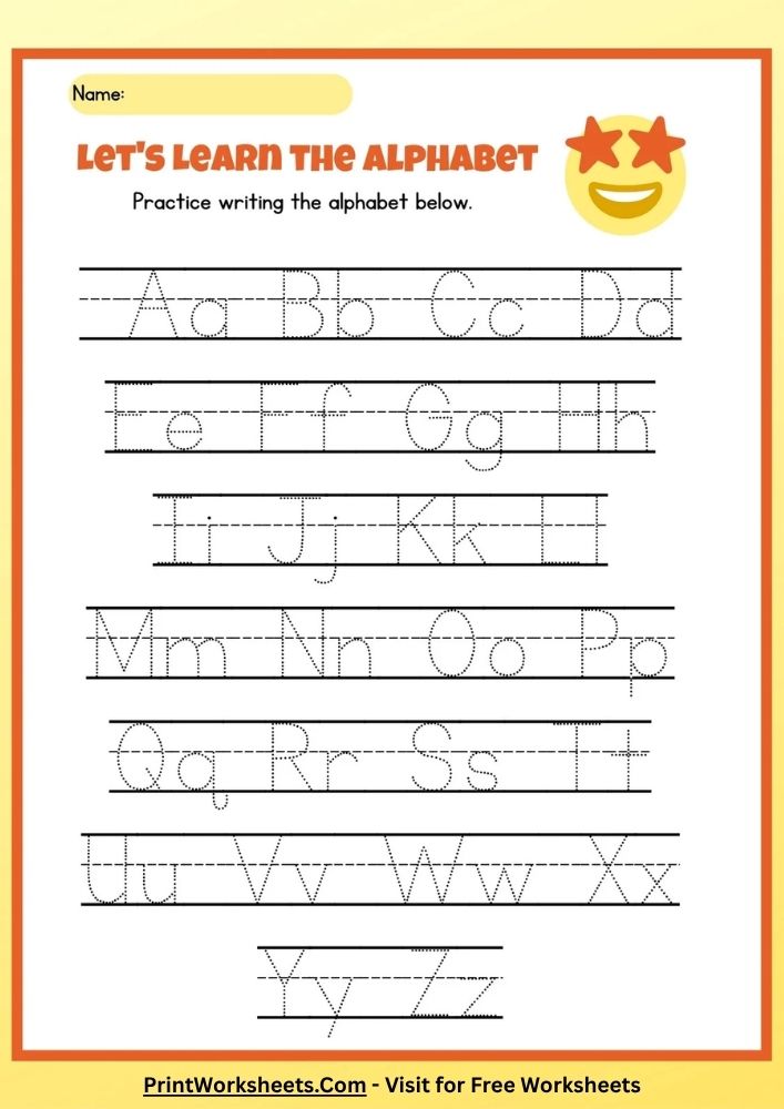 Cursive Writing Worksheets PDF Free Printable A to Z