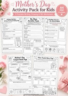 Mother's Day Worksheet - All About My Mom Worksheet for Grades 1–3 PDF Pack | Free Printable