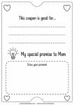 Blank Mother's Day coupon template for kids to fill out with their own idea, free printable from printworksheets.com