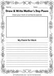 mothers day poem templates draw and write poem