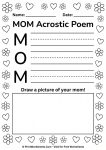 mothers day poem worksheets