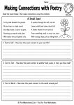 poetry connections worksheet grade 4 free printable