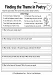 poetry theme worksheet grade 5 free printable