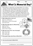 Free collection of memorial day reading comprehension worksheets