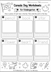 Canada Day worksheets for kindergarten grid find and circle visual observation worksheet