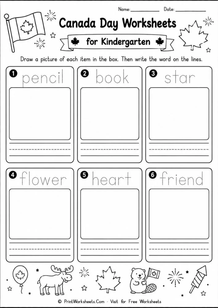 canada-day-worksheets-for-kindergarten-page-3 Canada Day worksheets for kindergarten grid find and circle visual observation worksheet