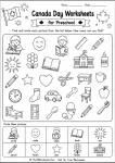 Canada Day worksheets for preschool find and circle visual observation worksheet