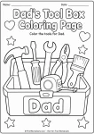 Dad's toolbox activity among our father's day coloring pages for preschoolers