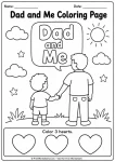 Dad and me activity included in our father's day coloring pages preschool set