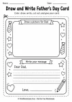 Draw and write Father’s Day card template printable PDF