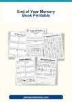 End of year memory book worksheets