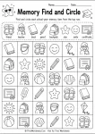 End of year memory book find and circle activity page