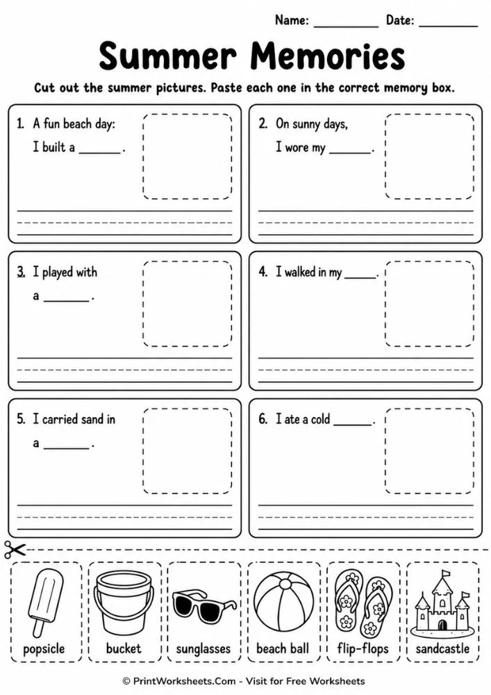 end-of-year-memory-book-printable-page-4 End of year memory book cut and paste keepsake worksheet