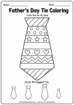 Father's day printable coloring pages featuring a fun tie to color