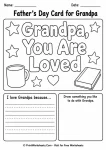 Grandpa Father’s Day card template printable for kids