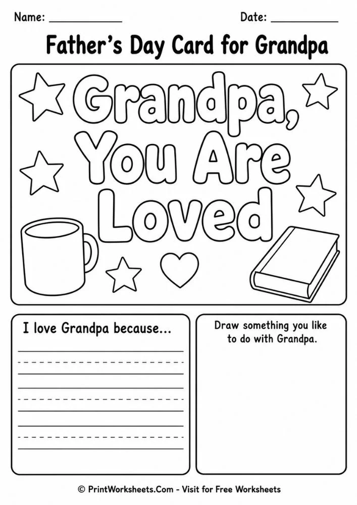 grandpa-fathers-day-card-template-printable Grandpa Father’s Day card template printable for kids