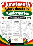 Free printable bundle of Juneteenth printables for kindergarten featuring engaging Juneteenth worksheets for kindergarten