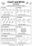 Math practice with a Juneteenth count and write worksheet included in our Juneteenth worksheets kindergarten set.