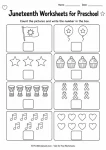 Juneteenth counting worksheet for early math practice using Juneteenth worksheets preschool