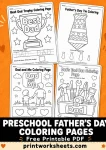 Free collection of fathers day coloring pages preschool
