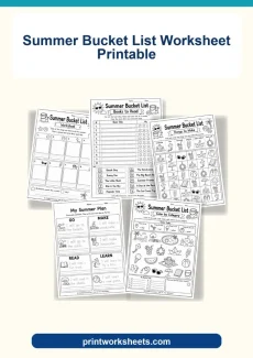 Summer Worksheets Worksheet - Free Summer Bucket List Worksheet Printable Pack | Free Printable