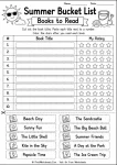 Summer bucket list printable tracking goals and coloring chart for kids