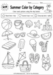 Summer coloring pages for kids with ocean life theme and fine motor tracing activities
