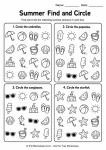 Summer coloring pages for kids featuring outdoor backyard playground scene to color