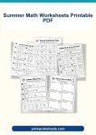 Summer math worksheets printable
