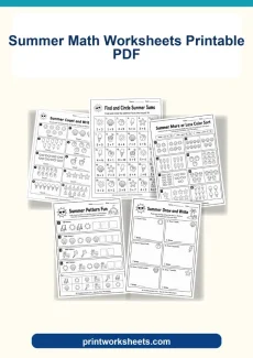 Summer Worksheets Worksheet - Summer Math Worksheets Printable PDF – Free Printable PDF Activities | Free Printable