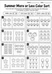 Summer math coloring by category worksheet for early elementary students