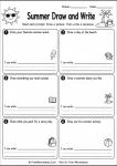 Summer reading draw and write response worksheet for early learners