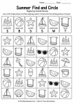 Summer slide review worksheets find and circle grid visual observation page