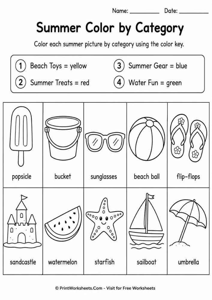 summer-slide-review-worksheets-page-5 Summer slide review worksheets beginning sounds cut and paste phonics match page