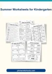 Summer worksheets for kindergarten printable activity bundle with seasonal pages