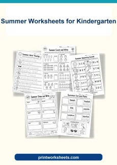 Summer Worksheets Worksheet - Summer Worksheets for Kindergarten – Free Printable PDF Activities | Free Printable