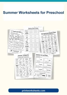 Summer Worksheets Worksheet - Summer Worksheets for Preschool – Free Printable PDF Activities | Free Printable