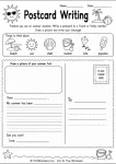 Summer writing prompts for kids postcard writing template for 1st to 3rd grade