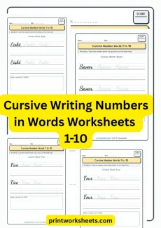 Cursive Writing Worksheet - Cursive Writing Numbers in Words Worksheets | Free PDF | Free Printable