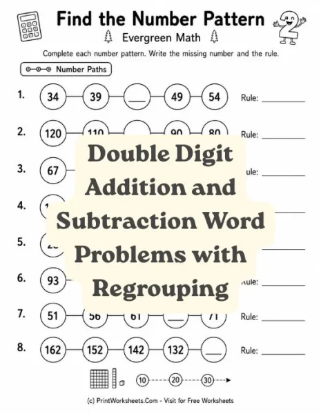 Double Digit Addition and Subtraction Word Problems with Regrouping