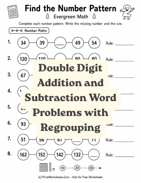 Double Digit Addition Worksheet - Double Digit Addition and Subtraction Word Problems with Regrouping | Free Printable