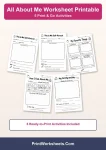 All about me worksheets free printable
