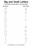 Match uppercase to lowercase letter tracing printable