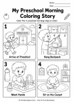 Preschool morning routine coloring sequence