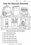 Color by direction classroom shelf
