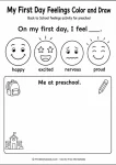 First day preschool feelings tracker