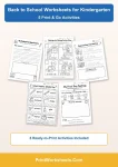 Kindergarten back to school worksheets